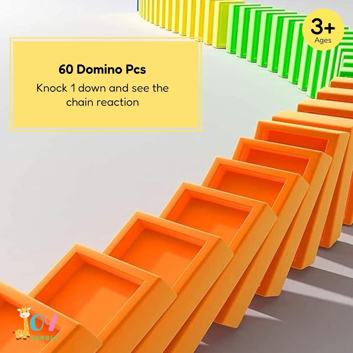 “Automatic Domino Train Set – Creative STEM Educational Toy for Kids”