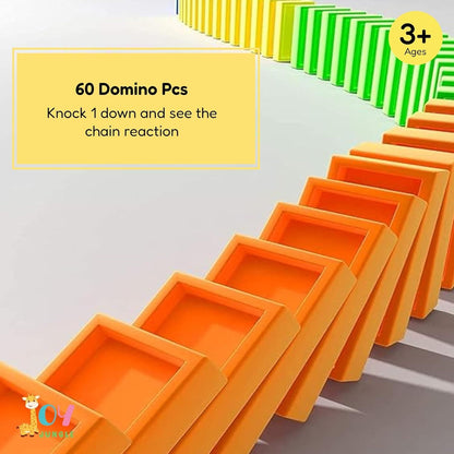 “Automatic Domino Train Set – Creative STEM Educational Toy for Kids”
